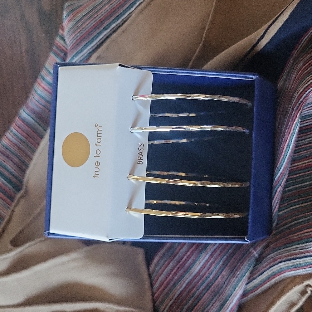 True To Form Gold & Silver Hoop Earrings 2 Pair